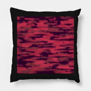 Dark Red Camouflage Pillow