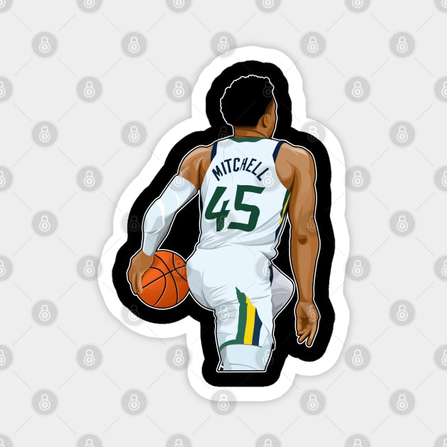 Spida Mitchell #45 Dribbles Ball Magnet by GuardWall17