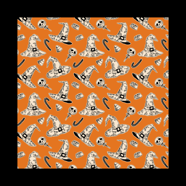 Halloween Seamless Pattern by aquariart