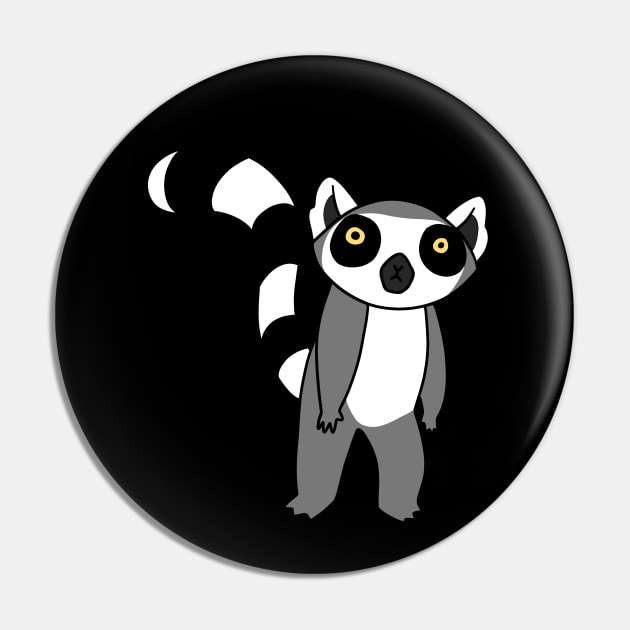 Ring Tailed Lemur Standing Pin by saradaboru