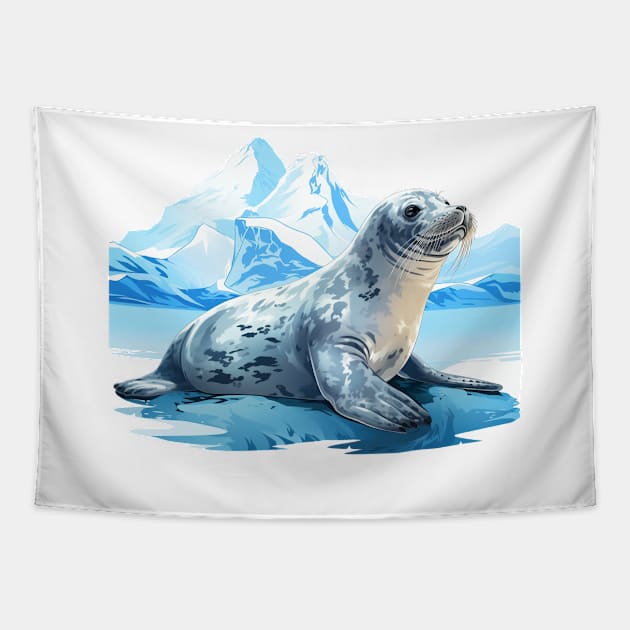 Leopard Seal Tapestry by zooleisurelife