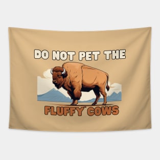 Do not pet the fluffy cows! American Bison Tapestry