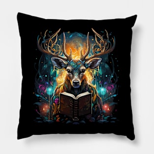 Deer Reads Book Pillow