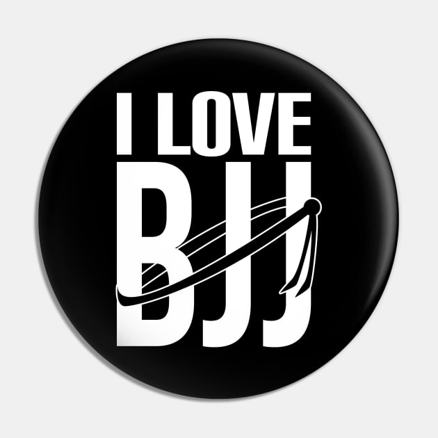 I love bjj - brazilian jiu jitsu black belt Pin by fighterswin