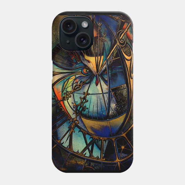 Owl Compass Unframed Phone Case by TinBennu