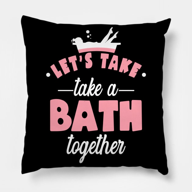 Bath Bathtub Couple Pillow by Teeladen