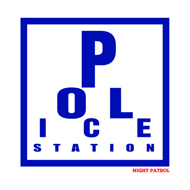 Police Station Sign by BigOrangeShirtShop