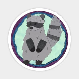 Paper craft Raccoon Magnet