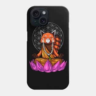 Red Panda Bear Buddha Phone Case