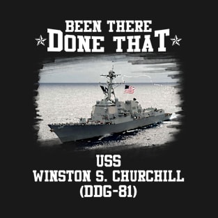 USS Winston S. Churchill DDG-81 Veterans Day Christmas T-Shirt