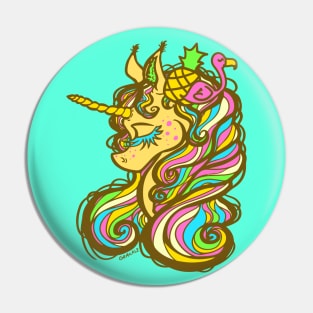 Summer Pineapple Unicorn Pin