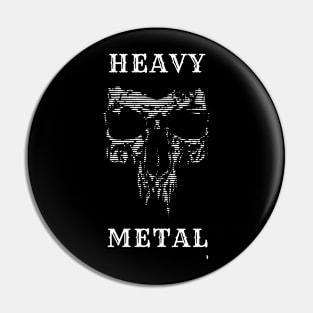 Musical skull, HEAVY METAL Pin