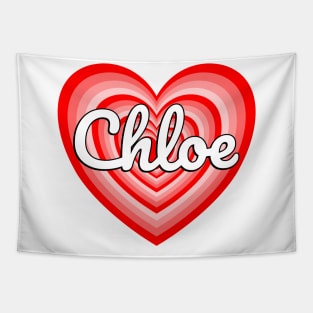 I Love Chloe Heart Chloe Name Funny Chloe Tapestry