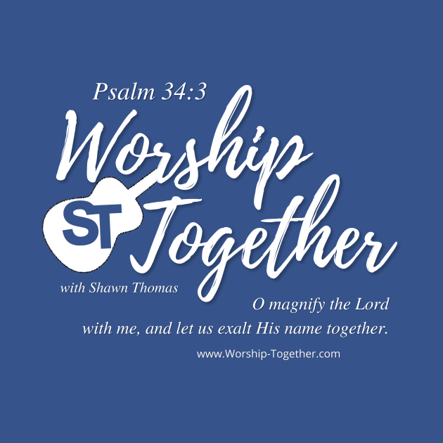 $22 T-SHIRT - WT Logo & Psalm 34:3 (Invert) by Worship Together with Shawn Thomas