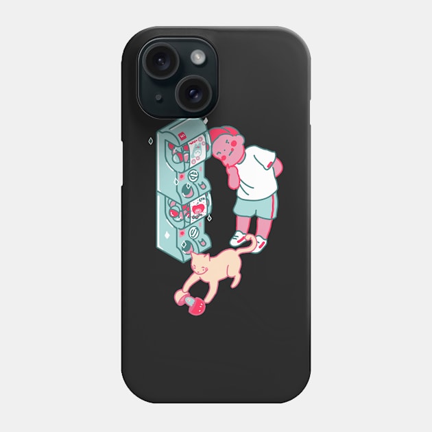 Boy with vending machine Phone Case by SkyisBright