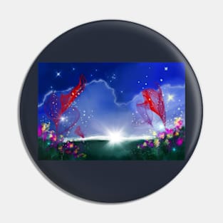 Abstract Art - Flowers on the Field Pin