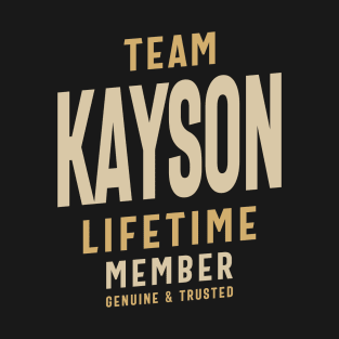 Team Kayson Lifetime Member Personalized Name T-Shirt