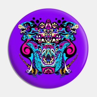 kaiju style in mandala pattern hand of god Pin