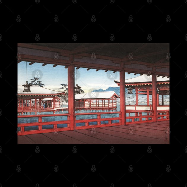 A Corridor at Miyajima by Kawase Hasui by Takeda_Art