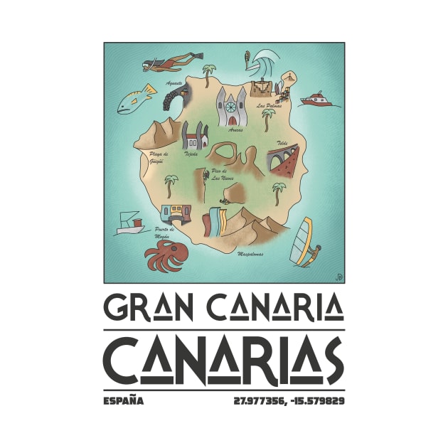 Gran Canaria Map by JDP Designs