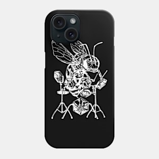 SEEMBO Bee Playing Drums Drummer Drumming Musician Fun Band Phone Case