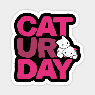 Caturdays Cute Cat weekend lover Magnet