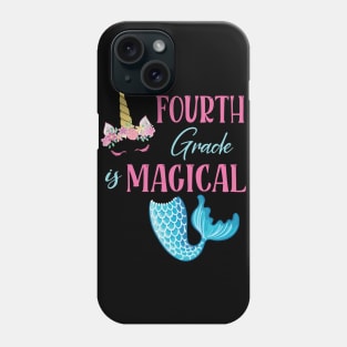 Flowers Unicorn Mermaid Fourth Grade Magical Student Teacher Phone Case