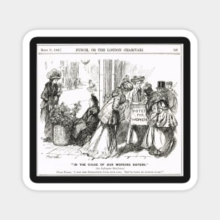 Suffragette Sisters Punch cartoon 1908 Magnet