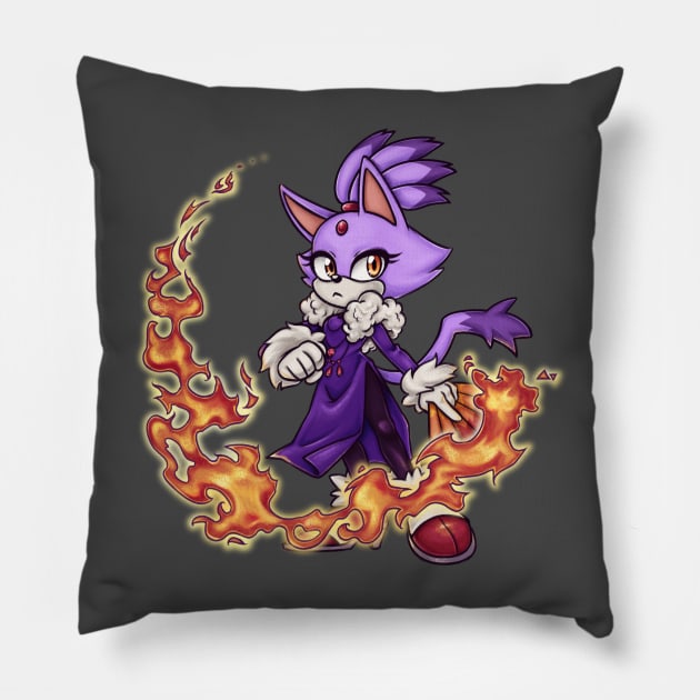 Blaze the Cat Pillow by LinketTheElf98