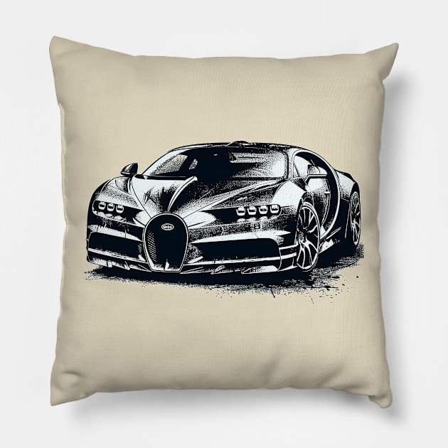 Bugatti Chiron Pillow by Vehicles-Art