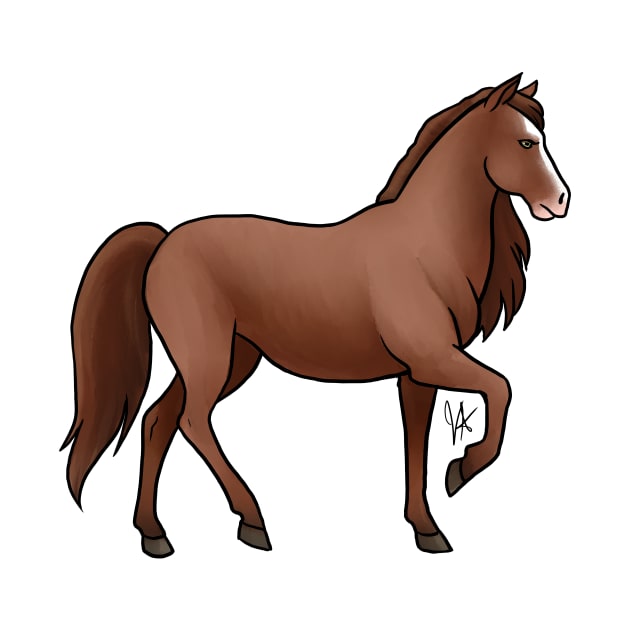 Horse - Paso Fino - Chestnut Red by Jen's Dogs Custom Gifts and Designs