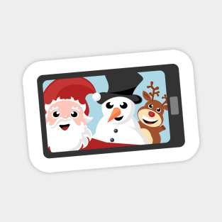 Santa Claus taking selfie Magnet