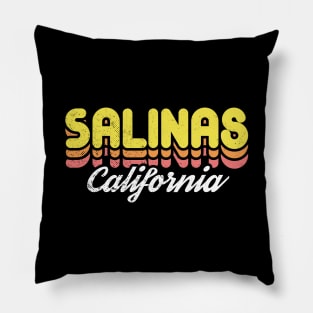 Retro Salinas California Pillow