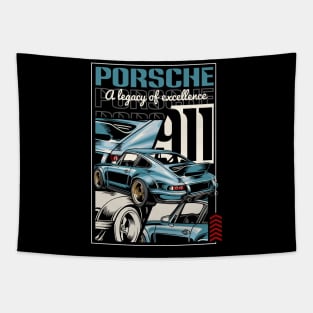 Porsche 911 Vintage Tapestry