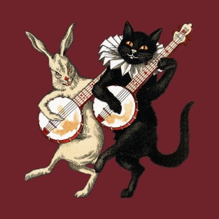 White Rabbit, Black Cat T-Shirt