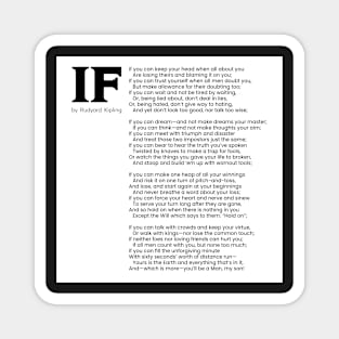 RUDYARD KIPLING - IF | Poster And Other Formats Magnet