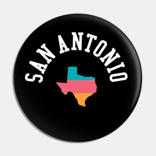 San Antonio Pride Basketball Fan T-Shirt: Show Your Love for Texas Hoops & Local Spirit Pin