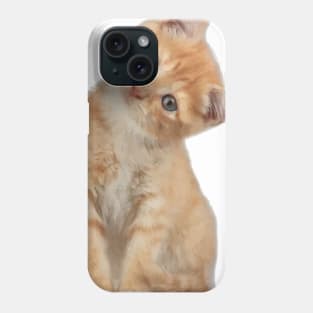 Yellow Cat oil paint Phone Case