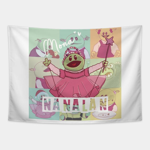 Nanalan mona Tapestry by Artbygoody