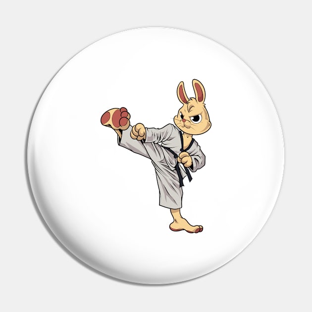 Cartoon Hase does Tang Soo Do Pin by Modern Medieval Design