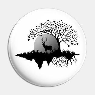 Full Moon Stag Pin