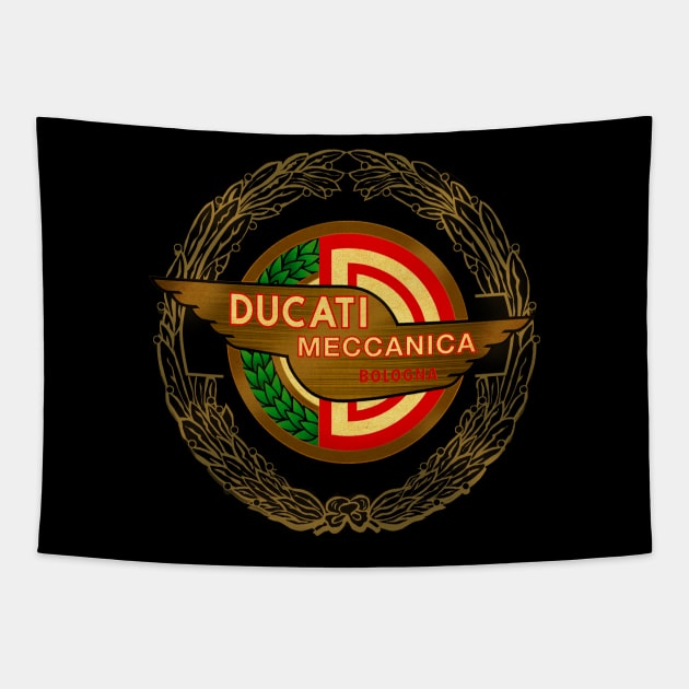 Ducati Motorcycle Racing Tapestry by Midcenturydave