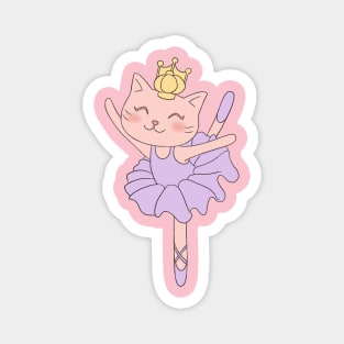 Princess Ballerina Cat Magnet