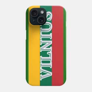 Vilnius City in Lithuania Flag Colors Stripes Phone Case