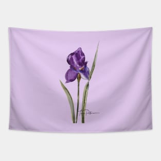 Iris Standing Tall Watercolor Tapestry