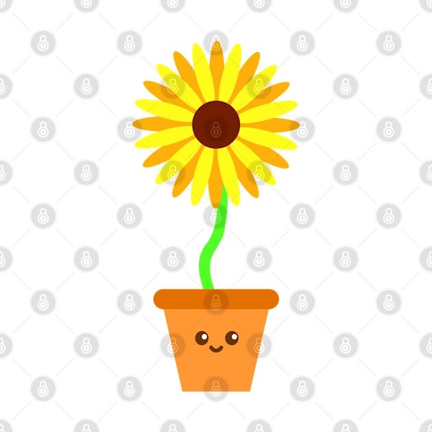 Sunflower Cute Cartoon by vnteees1