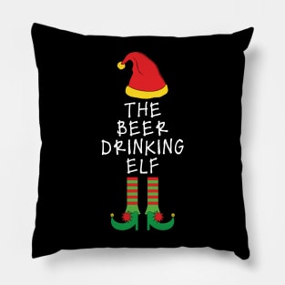 The Beer Drinking Elf T-shirt Pillow