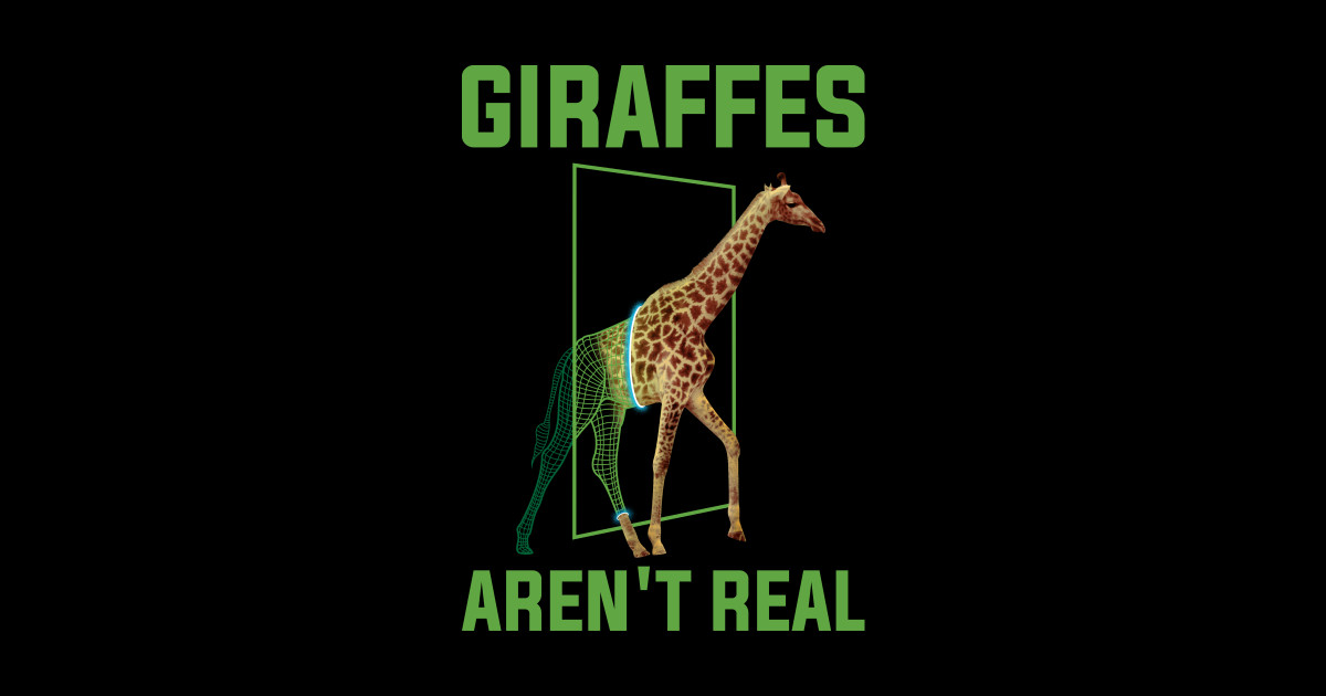 Giraffes Arent Real Funny Giraffe Gift Giraffes Arent Real Sticker
