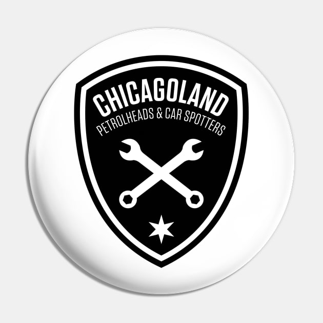 Chicagoland Petrolheads & Car Spotters - Black Pin by DeluxeGraphicSupply