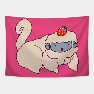 Fluffy Strawberry Monkey Tapestry